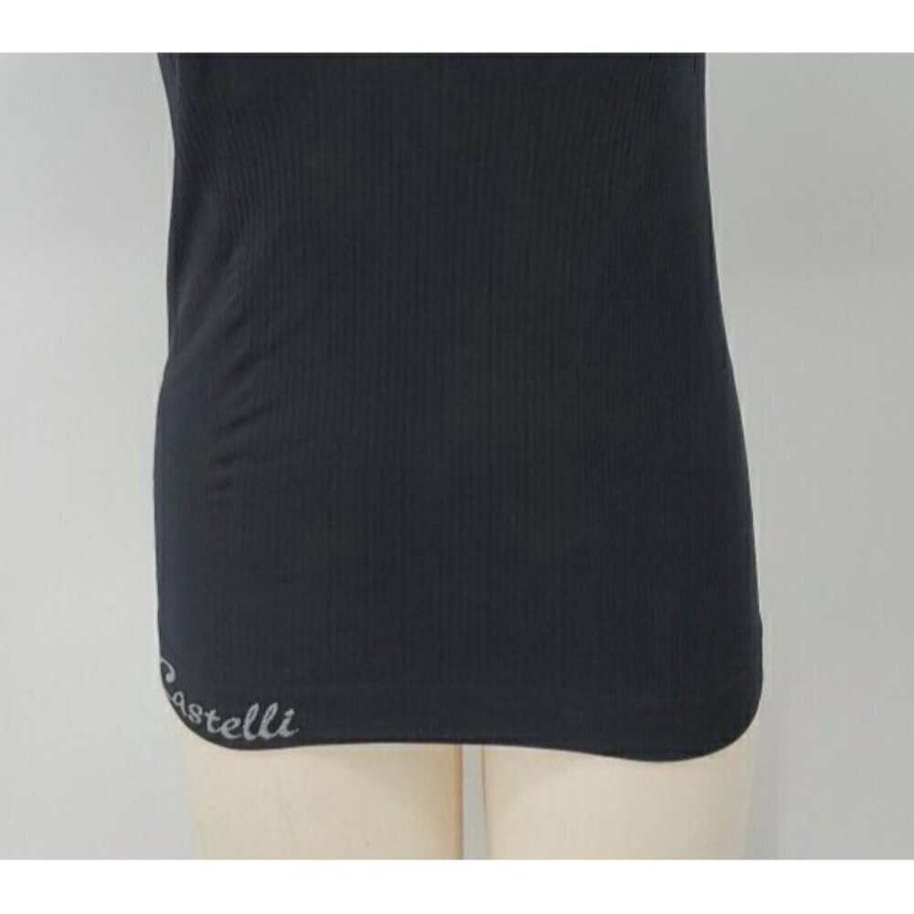 Castelli Cycling ? Shirt Womens L / XL Black Tee Fitted Ribbed Stretch Top - Picture 3 of 16